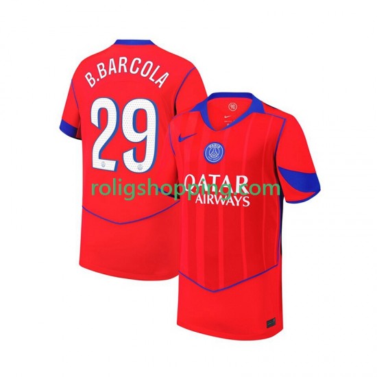 Fotbollströja Paris Saint-Germain Bradley Barcola 29 Män Tredjeställ 2025-2026 Kort ärm