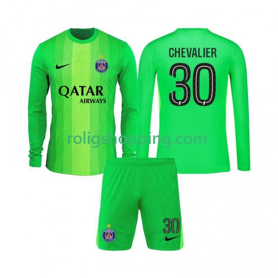 Fotbollströja Paris Saint-Germain Lucas Chevalier 30 Målvakt Barn Bortaställ 2025-2026 Lång ärm