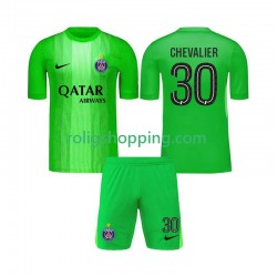 Fotbollströja Paris Saint-Germain Lucas Chevalier 30 Målvakt Barn Bortaställ 2025-2026 Kort ärm
