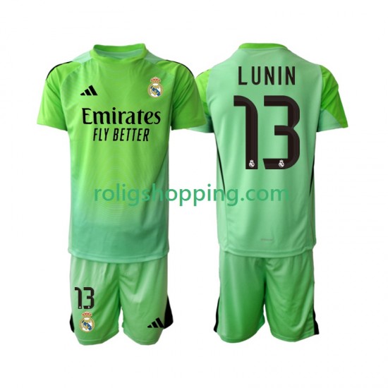 Fotbollströja Real Madrid Andriy Lunin 13 Målvakt Barn Bortaställ 2025-2026 Kort ärm
