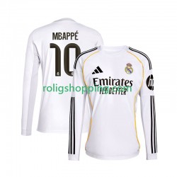 Fotbollströja Real Madrid Mbappé Kylian 10 Män Hemmaställ 2025-2026 Lång ärm