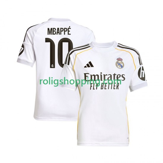 Fotbollströja Real Madrid Mbappé Kylian 10 Män Hemmaställ 2025-2026 Kort ärm