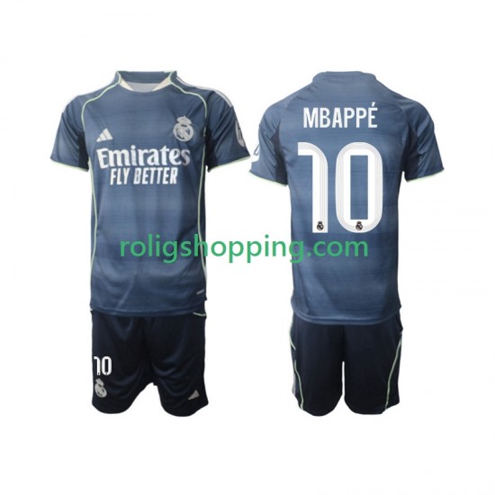 Fotbollströja Real Madrid Mbappé Kylian 10 Barn Bortaställ 2025-2026 Kort ärm