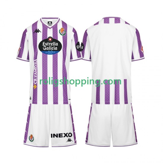 Fotbollströja Real Valladolid Barn Hemmaställ 2025-2026 Kort ärm