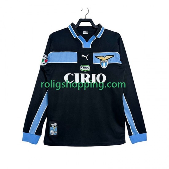 Fotbollströja SS Lazio 1998 Retro Män Bortaställ 1999 Lång ärm