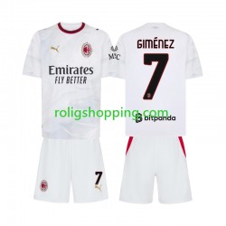 Fotbollströja AC Milan Gimenez 7 Barn Bortaställ 2026-2027 Kort ärm