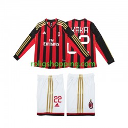 Fotbollströja AC Milan Kaka 22 2013 2014 Retro Barn Hemmaställ Lång ärm