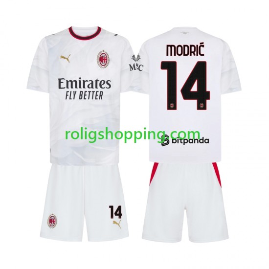 Fotbollströja AC Milan Modrić Luka 14 Barn Bortaställ 2026-2027 Kort ärm