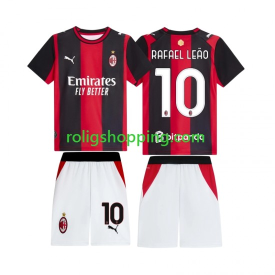 Fotbollströja AC Milan Rafael Leao 10 Barn Hemmaställ 2026-2027 Kort ärm