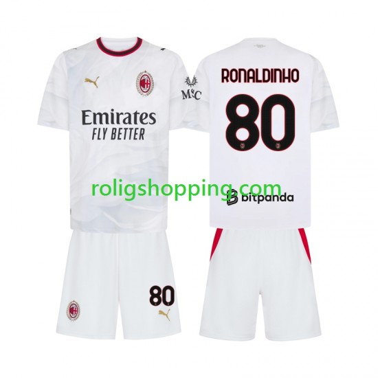 Fotbollströja AC Milan Ronaldinho 80 Barn Bortaställ 2026-2027 Kort ärm