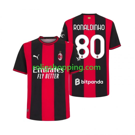Fotbollströja AC Milan Ronaldinho 80 Män Hemmaställ 2026-2027 Kort ärm