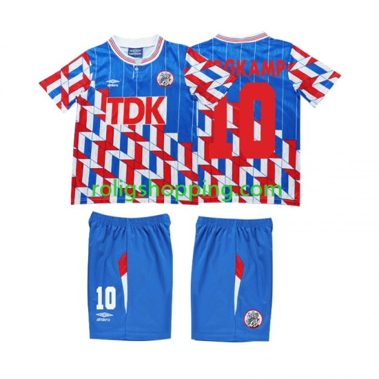 Fotbollströja AFC Ajax BERGKAMP 10 1989 1990 Retro Barn Bortaställ Lång ärm