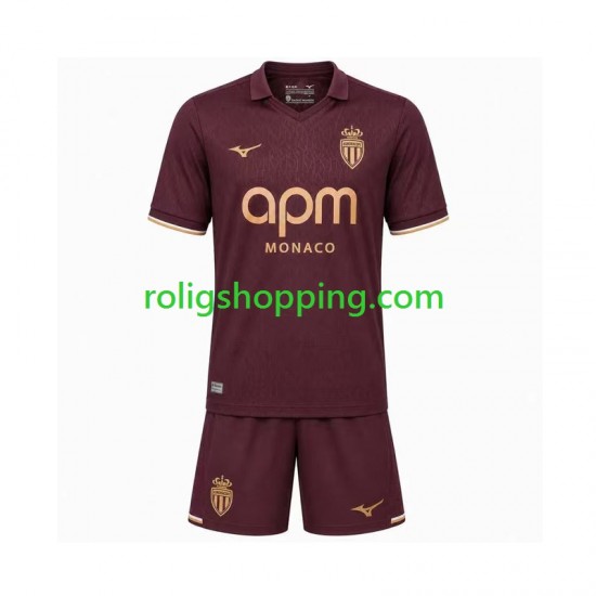Fotbollströja AS Monaco Barn Bortaställ 2026-2027 Kort ärm