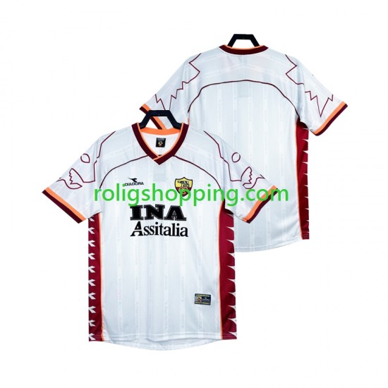 Fotbollströja AS Roma 2000 Retro Män Bortaställ 1999 Kort ärm
