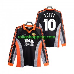 Fotbollströja AS Roma Totti 10 1998 Retro Män Tredjeställ 1999 Lång ärm