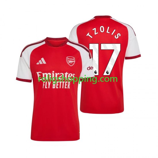 Fotbollströja Arsenal Christos Tzolis 17 Män Hemmaställ 2026-2027 Kort ärm