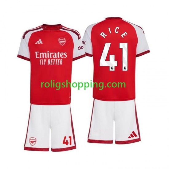 Fotbollströja Arsenal Declan Rice 41 Barn Hemmaställ 2026-2027 Kort ärm