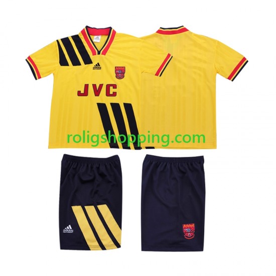 Fotbollströja Arsenal 1993 Retro Barn Bortaställ 1994 Kort ärm