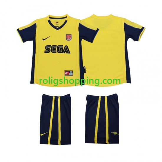 Fotbollströja Arsenal 2000 2001 Retro Barn Bortaställ Kort ärm