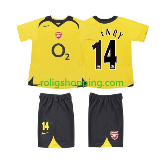 Fotbollströja Arsenal Thierry Henry 14 2005 Retro Barn Bortaställ 2006 Kort ärm
