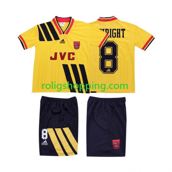 Fotbollströja Arsenal WRIGHT 8 1993 Retro Barn Bortaställ 1994 Kort ärm