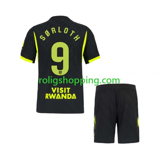 Fotbollströja Atlético Madrid Alexander Sorloth 9 Barn Bortaställ 2026-2027 Kort ärm