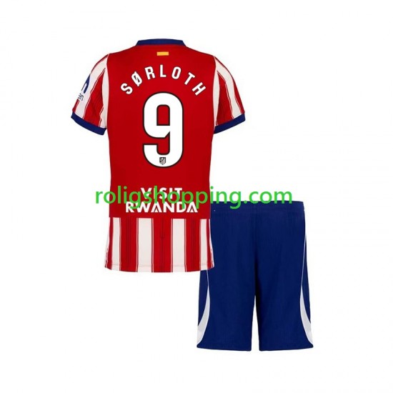 Fotbollströja Atlético Madrid Alexander Sorloth 9 Barn Hemmaställ 2026-2027 Kort ärm