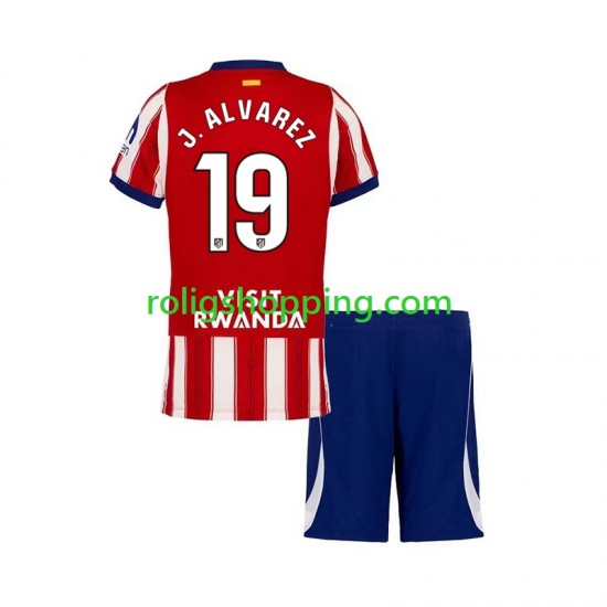 Fotbollströja Atlético Madrid Julian Alvarez 19 Barn Hemmaställ 2026-2027 Kort ärm
