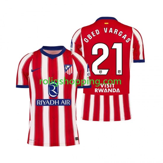 Fotbollströja Atlético Madrid Obed Vargas 21 Män Hemmaställ 2026-2027 Kort ärm
