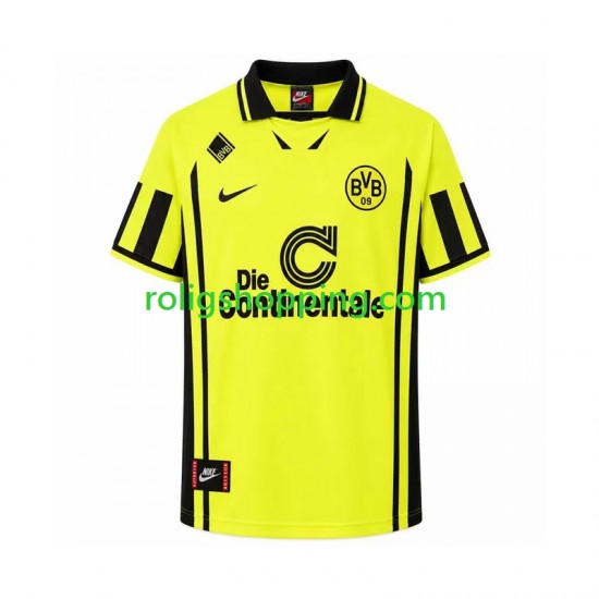 Fotbollströja Borussia Dortmund 1996 Retro Män Hemmaställ Kort ärm