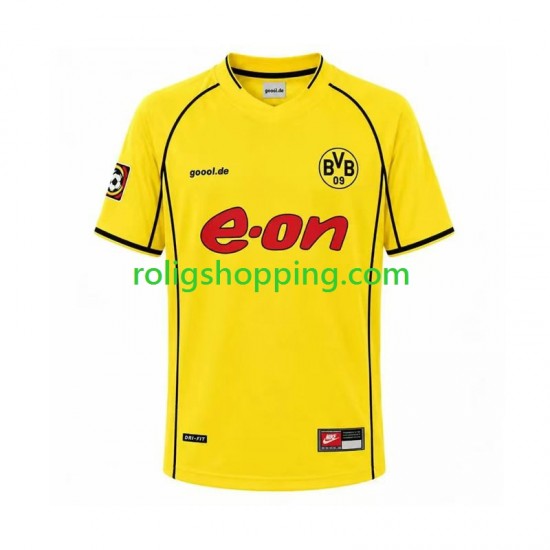 Fotbollströja Borussia Dortmund 2002 Retro Män Hemmaställ Kort ärm