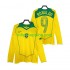 Fotbollströja Brasilien RONALDO 9 Retro Män Hemmaställ 2004 Lång ärm