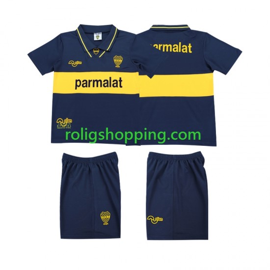 Fotbollströja CA Boca Juniors 1993 1995 Retro Barn Hemmaställ Kort ärm