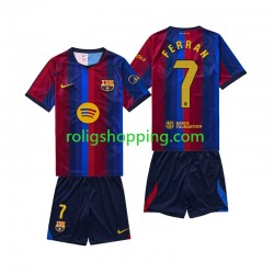 Fotbollströja FC Barcelona Ferran Torres 7 Barn Hemmaställ 2026-2027 Kort ärm