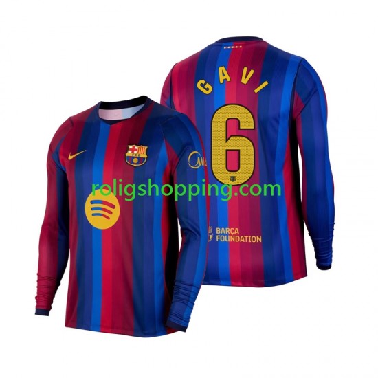 Fotbollströja FC Barcelona Gavi 6 Män Hemmaställ 2026-2027 Lång ärm