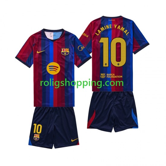 Fotbollströja FC Barcelona Lamine Yamal 10 Barn Hemmaställ 2026-2027 Kort ärm