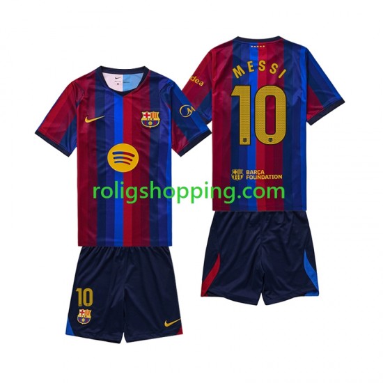 Fotbollströja FC Barcelona Lionel Messi 10 Barn Hemmaställ 2026-2027 Kort ärm