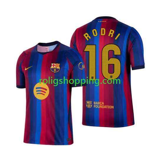 Fotbollströja FC Barcelona Rodri 16 Män Hemmaställ 2026-2027 Kort ärm