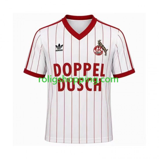 Fotbollströja FC Köln 1982 1983 Retro Män Hemmaställ Kort ärm