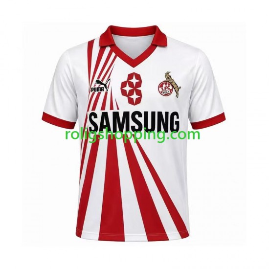 Fotbollströja FC Köln 1990 1991 Retro Män Hemmaställ Kort ärm