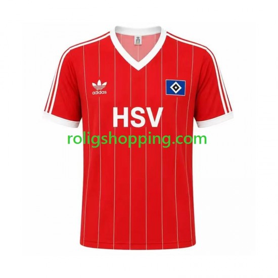 Fotbollströja Hamburger SV 1983 Retro Män Bortaställ Kort ärm