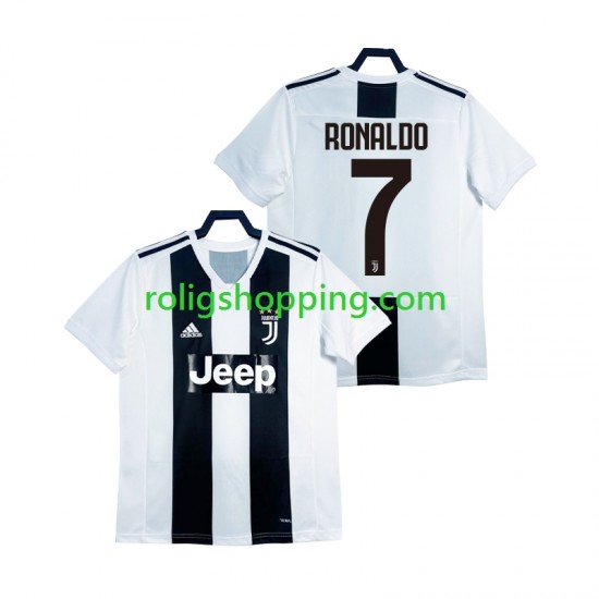Fotbollströja Juventus Cristiano Ronaldo 2018 2019 Retro Män Hemmaställ Kort ärm