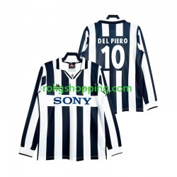 Fotbollströja Juventus DEL PIERO 10 1997 Retro Män Hemmaställ Lång ärm
