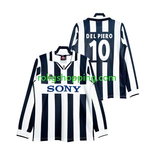 Fotbollströja Juventus DEL PIERO 10 1997 Retro Män Hemmaställ Lång ärm