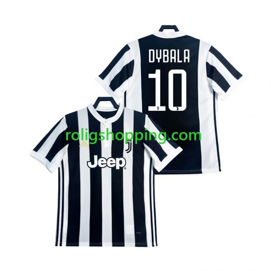 Fotbollströja Juventus DYBALA 21 2017 2018 Retro Män Hemmaställ Kort ärm