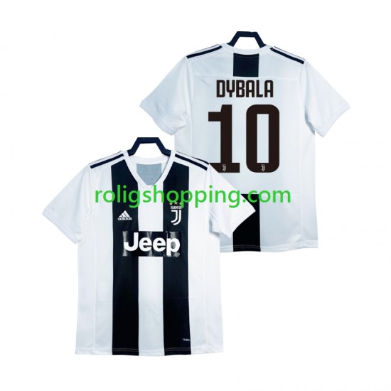 Fotbollströja Juventus DYBALA 21 2018 2019 Retro Män Hemmaställ Kort ärm