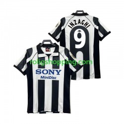 Fotbollströja Juventus INZAGHI 9 1997 1998 Retro Män Hemmaställ Kort ärm