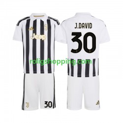 Fotbollströja Juventus Jonathan David 30 Barn Hemmaställ 2026-2027 Kort ärm
