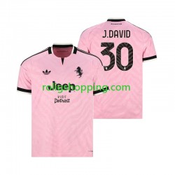 Fotbollströja Juventus Jonathan David 30 Män Bortaställ 2026-2027 Kort ärm