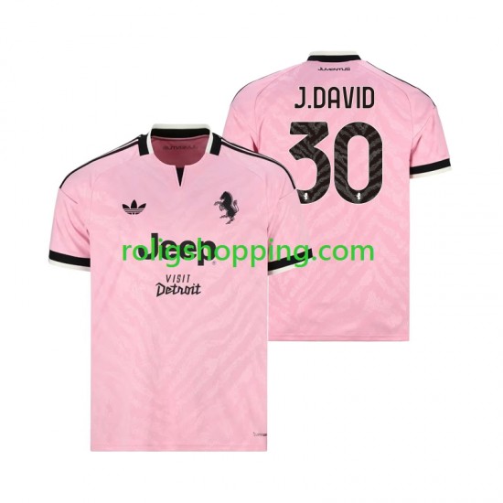 Fotbollströja Juventus Jonathan David 30 Män Bortaställ 2026-2027 Kort ärm